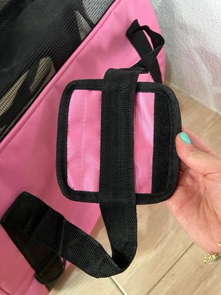 Transportín mascotas rosa-negro