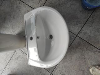 Lavabo pedestal blanco