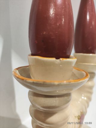 Candelabro cerámico vintage