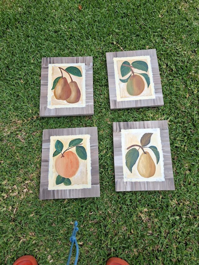 Cuadros pintados a mano - Frutas