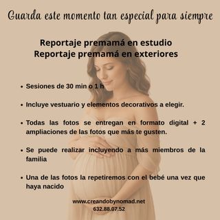 Reportaje premamá estudio/exterior