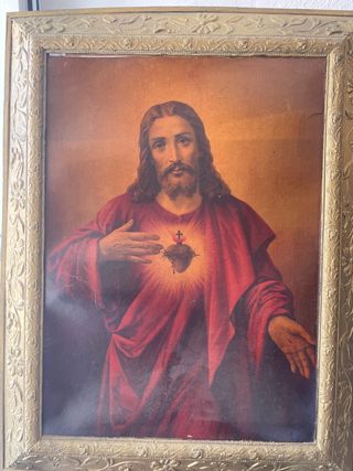 Sagrado Corazón de Jesús - Cuadro antiguo