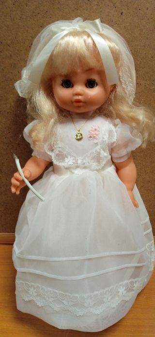 Muñeca comunión años 70