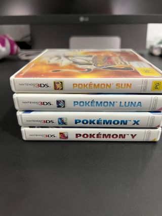 4 juegos Pokémon 3DS: Sol, Luna, X, Y
