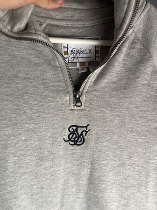 Sudadera Siksilk gris-azul
