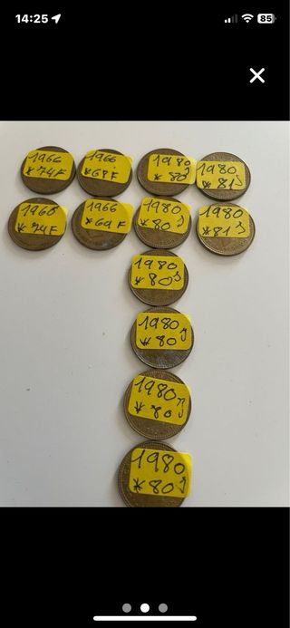 Monedas antiguas España 1966-1980
