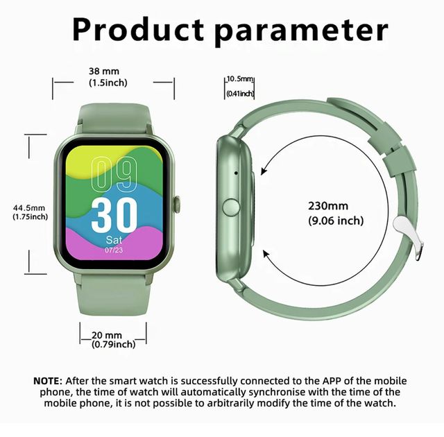 Smartwatch nuevo - 2 correas mas negro y verde