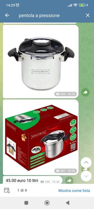 Pentola a pressione Royalty Line 10L