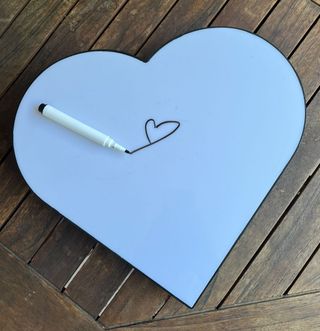 Caja luz corazón pizarra - Decoración