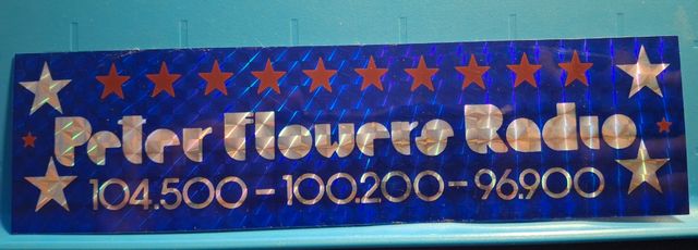 Adesivo Peter Flowers Radio vintage Milano