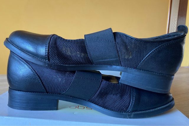 Scarpe nere donna 39 - rete e pelle