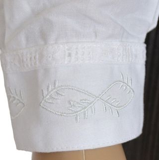 Camisa Fallera Blanca Bordada Algodón T35