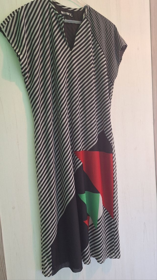 Vestido rayas blanco-negro