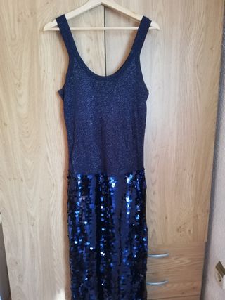 Vestido azul COS lentejuelas