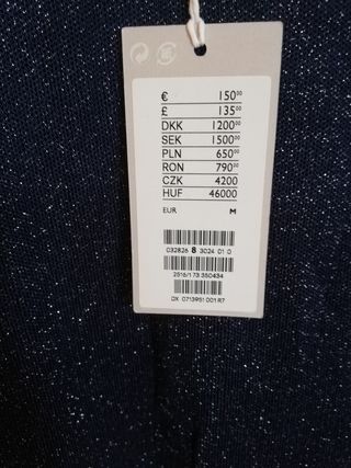 Vestido azul COS lentejuelas