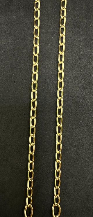 Cadena Alterna oro 18k con piedras, 10.5 g, 45 cm.
