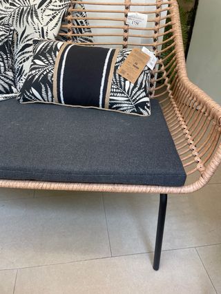 Sofá exterior mimbre 2 plazas