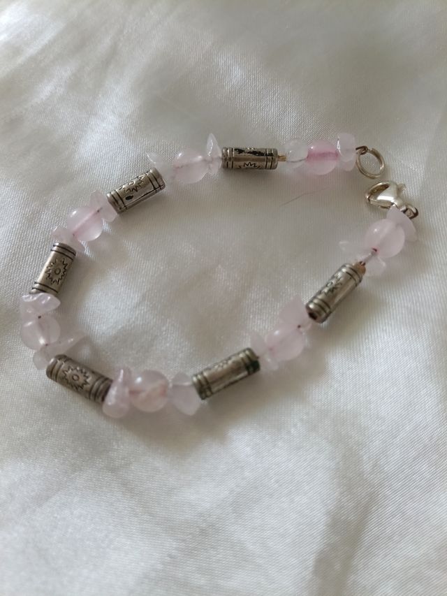Pulsera cuarzo rosa
