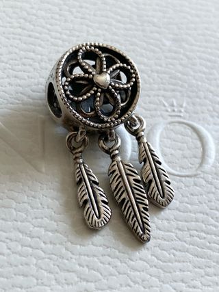 Charm ORIGINAL Pandora Atrapasueños  corazon pluma