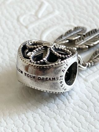 Charm ORIGINAL Pandora Atrapasueños  corazon pluma