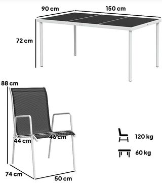 Juego Comedor Jardín 7 piezas -