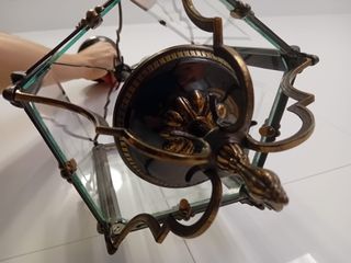 Lámpara vintage metal y cristal