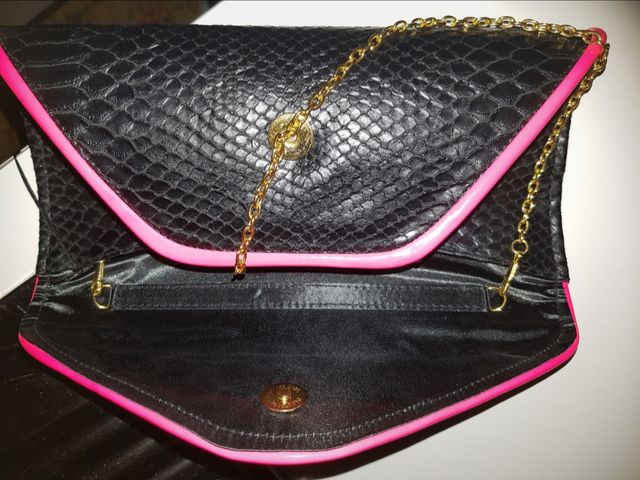 Pochette nera e rosa | Borsa a tracolla