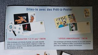 Colección 5 Sobre + Postal ilustrados Tintín