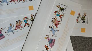Colección 5 Sobre + Postal ilustrados Tintín