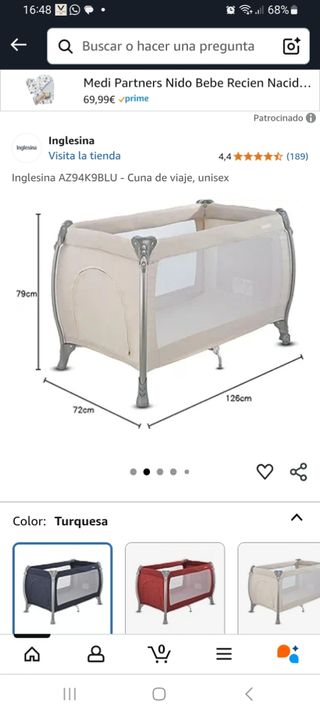 Cuna de viaje Inglesina
