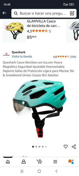 Casco bici Queshark con visera