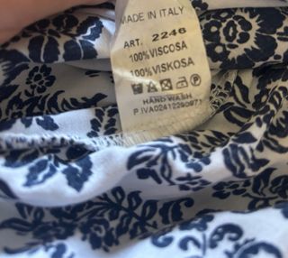 Vestido boho azul y blanco