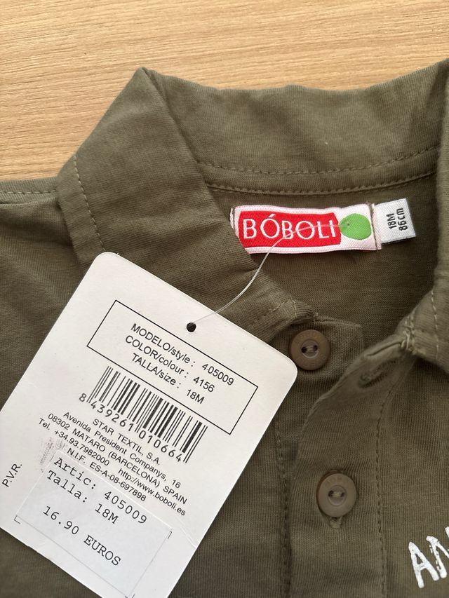 Polo BOBOLI niño - 18M - Verde