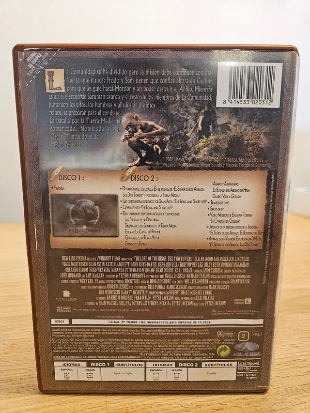 DVD El Señor de los Anillos: Las Dos Torres