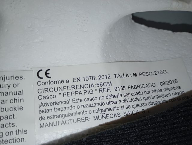 Casco Peppa Pig 56cm