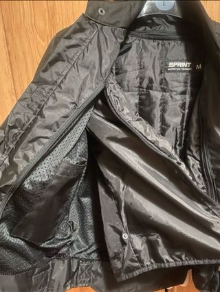 Chaqueta moto negra c/protecciones 