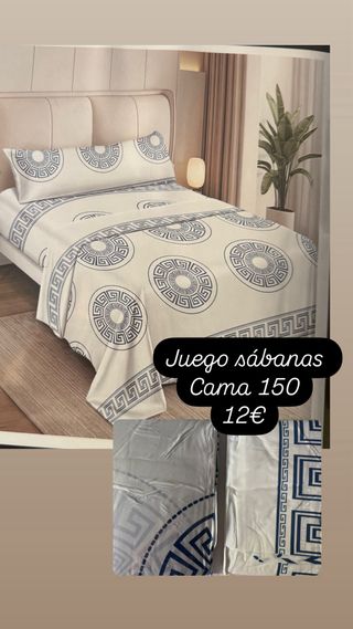 Juego sábanas 150cm -