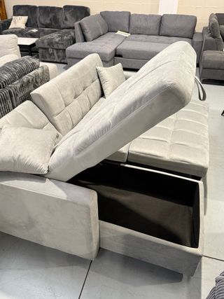 Chaiselongue Gris - Sofá Cama baul reversible