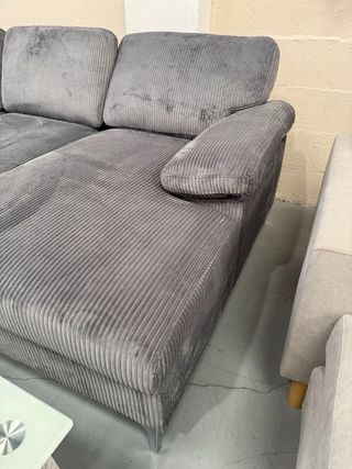 Sofá chaise longue Ciryl gris