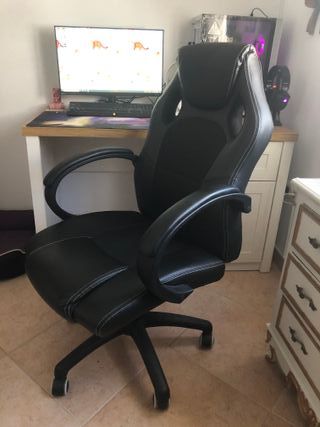 Silla gaming negra - escritorio oficina