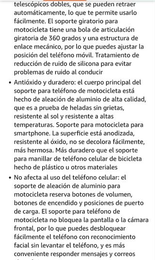 Soporte móvil bici moto aluminio