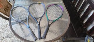 3 Raquetas Tenis usadas.