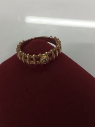 Anillo oro 18k circonita