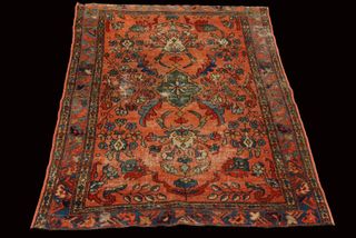 133x105 CM Vintage Antico Tappeto Persia Malayer