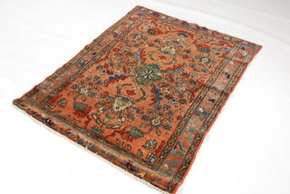 133x105 CM Vintage Antico Tappeto Persia Malayer