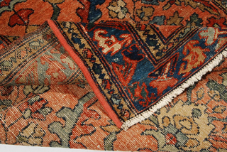 133x105 CM Vintage Antico Tappeto Persia Malayer