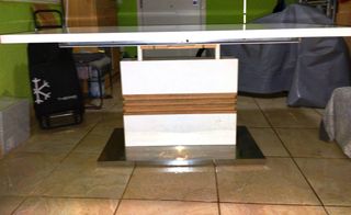 Mesa comedor extensible blanca 130x70