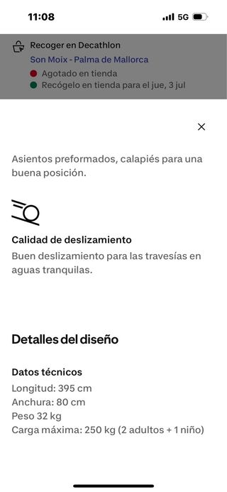 Kayak Bic Sport Tobago Amarillo. Buen estado.