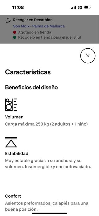 Kayak Bic Sport Tobago Amarillo. Buen estado.