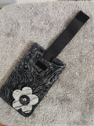 Bolsa telemóvel pele artesanal